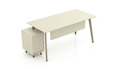 Moderner hochwertig Weiß Schreibtisch Rollcontainer Büro Home