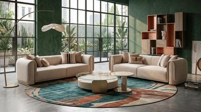 Wohnzimmer Set Sofas Couchtisch Modern und Elegant