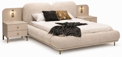 Schlafzimmer Set Bettrahmen Bettkopfteil 2? Nachttische 2? Paneel