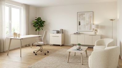 Büromöbel Komplettset Schreibtisch Sideboard Kommode Couchtisch