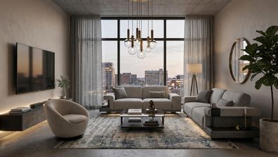 Exklusives Wohnzimmer-Set 3 + 3 + 1 – Komfort & Design