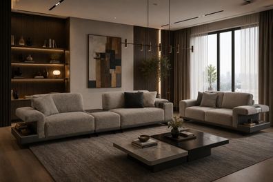 Wohnzimmer Set 3 + 3 Sitzer für Komfort und elegantes Wohnen