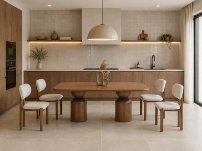 Esszimmer Set Esstisch 4? Stühle Modern Braun Edel Vielseitig Elegant