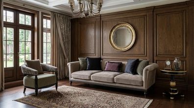 Sofa Set 3-Sitzer Sofa Sessel Hochwertig Modern Gepolstert Zeitlos