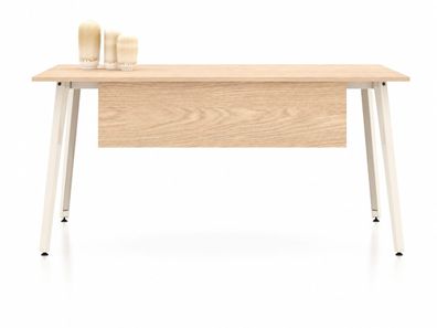 Hochwertiger Beige-Weißer Schreibtisch Exklusiver Computertisch