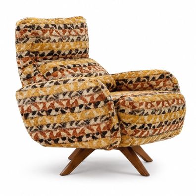 Exklusiver Bunter Wohnzimmer Einsitzer Designer Polstersessel