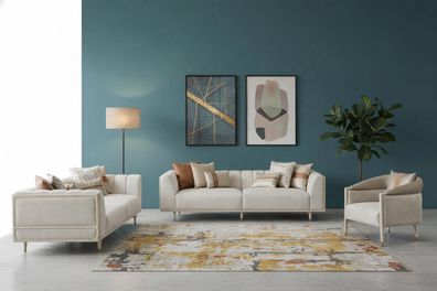 Komfortables Sofa Set mit 3 + 3 + 1 Sitzer und Sessel Modern