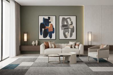 Stilvolles Wohnlandschaft Set mit 3 Sitzer und Sessel Couchtisch
