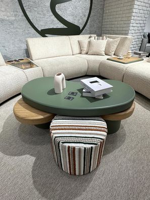 Wohnzimmer Couchtisch Oval Gruen