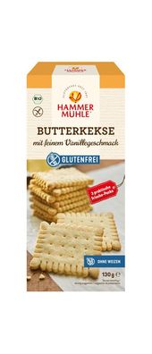 3x Hammermühle Bio Butterkeks mit feinem Vanillegeschmack - gf 130g