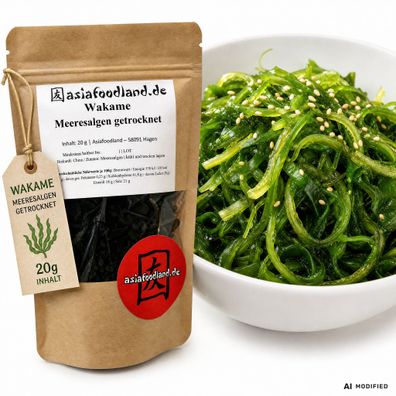 Asiafoodland - Wakame Meeresalgen getrocknet - 20g
