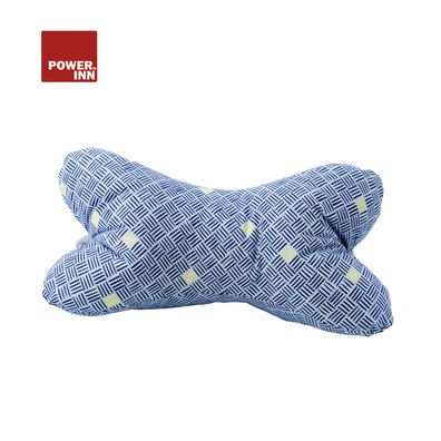 POWER INN® Leseknochen | Dunkelblau mit Muster | Nackenkissen | Reisekissen