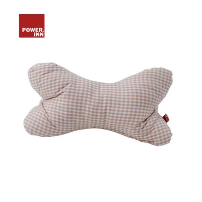 POWER INN® Leseknochen | Braun kariert | Nackenkissen | Reisekissen