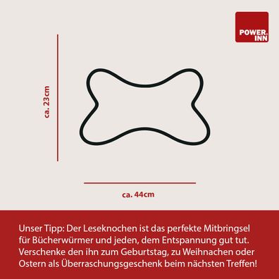 POWER INN® Leseknochen | Rosa | Nackenkissen | Reisekissen
