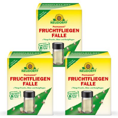 3 x Neudorff Permanent® FruchtfliegenFalle, 1 Stück