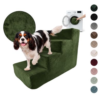Muralo Hundetreppe Katzentreppe Rampe Haustiertreppe 4 Stufen Magic Velvet Stoff