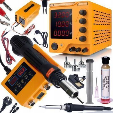 Rosfix Set Labornetzgerät 32V 10A + Lötstation 660W + Flux RMA-223