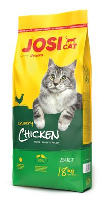 JosiCat Crunchy Chicken 18kg Katzen Trockenfutter Hähnchen Krosse Kroketten Glanzfell