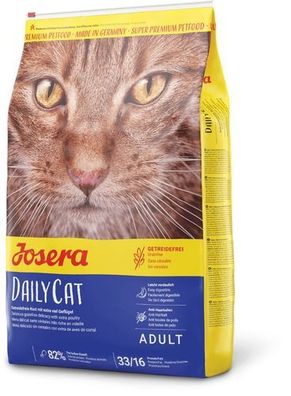 Josera DailyCat 10kg Katzen Trockenfutter Getreidefrei Geflügel Anti Haarballen