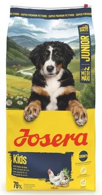 Josera Kids 12,5kg Welpen Hundefutter Trockenfutter Junghunde Geflügel Lachsöl