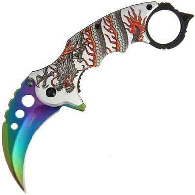Anglo Arms Rainbow Dragon, Karambit, Hosenclip