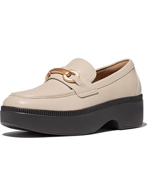 FitFlop Damen Loafer F-Luma Chunky-Snaffle Leather Demi-Wedge Loafers IJ7