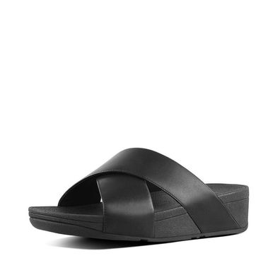 FitFlop Damen Sandalen Lulu Cross Slide Sandals Leather K04