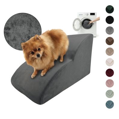 Muralo Hundetreppe Katzentreppe Rampe Haustiertreppe 2 Stufen Magic Velvet Stoff