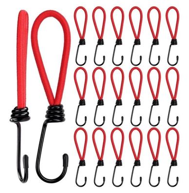 Belle Vous 20 STK Spanngummi Spannseil Expander mit Metall Haken