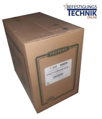 Prebena Dachpappnägel 3,1x25mm Ring feuerverzinkt für Dachpappnagler 4X-CNZ45 Makita