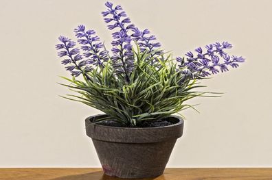 Lavendel im Topf Kunstpflanze H ca. 24 cm