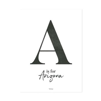 Lilipinso Poster A is for Arizona schwarz auf weiss