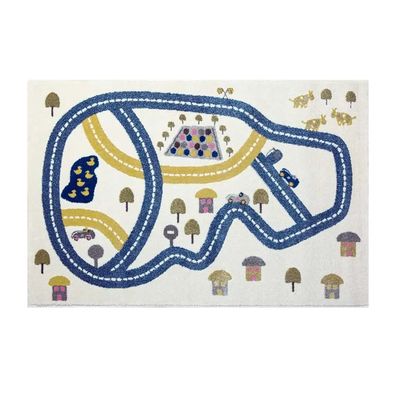 Art for Kids Kinderteppich Rennstrecke 80 x 150