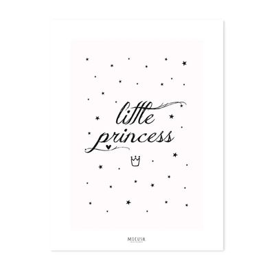 Lilipinso Poster Spruch Little Princess rosa schwarz