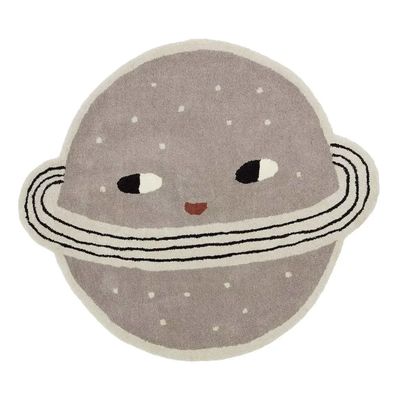 OYOY Kinderteppich Planet 100x116cm Wolle
