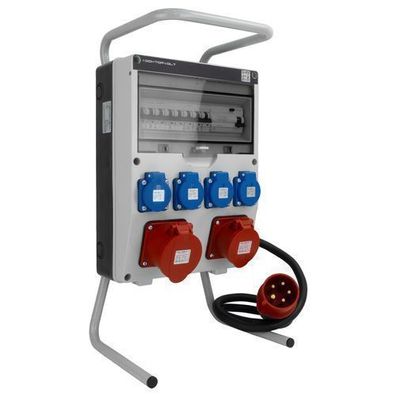 Baustromverteiler auf Ständer TGD-S/FI 32A/16A 4x230V mit Sicherungen Doktorvolt