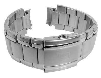 Festina Herren Uhrenarmband 17mm Edelstahl silbern Faltschließe F20522