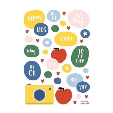 Wandsticker Kinderzimmer A3 Vinyl ablösbar