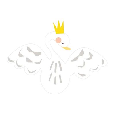 Lilipinso Wandsticker XL Schwan mit Krone