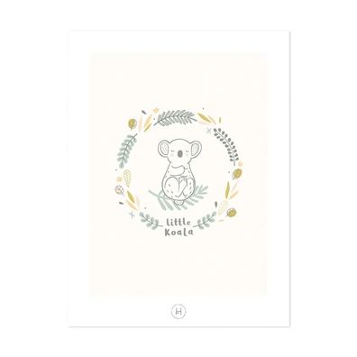 Lilipinso Poster Kleiner Koala creme grün grau