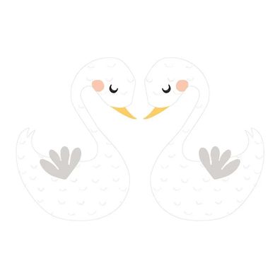 Lilipinso Wandsticker XL Schwanenpaar