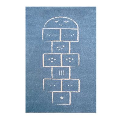 Kinderteppich Hüpfkästchen blau 100x150cm Art for Kids
