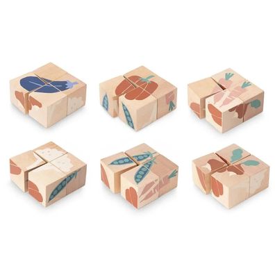 Nobodinoz Holz Puzzle Gemüse 4 Motive Buchenholz