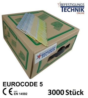 34° Streifennägel 3,1x90mm Ring blank für Nagler Paslode Senco Tjep Prebena Hikoki Be