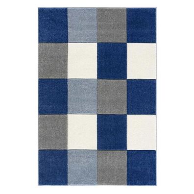 Kinderteppich Blau Patchwork von Livone – Sicherer, weicher Spielteppich
