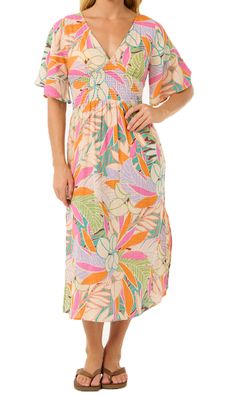 RIP CURL Kleid Cala Vadella Midi multi - Größe: L