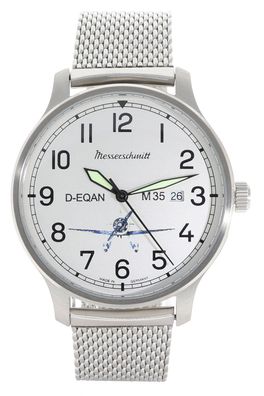 Messerschmitt Herrenarmbanduhr M35 Quarz mit Mesh-Band M-35Q-SM