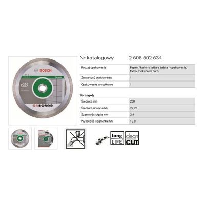 Diamanttrennscheibe Best for Ceramic, Ø 230mm (Bohrung 22,23mm)