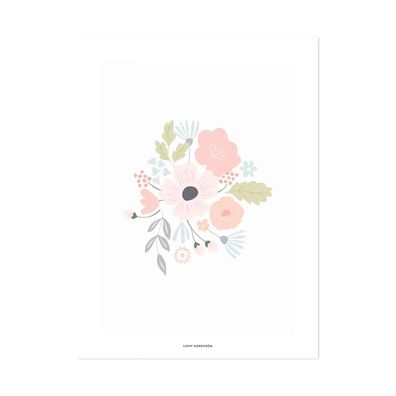 Lilipinso Poster Blumenstrauss rosa pastell