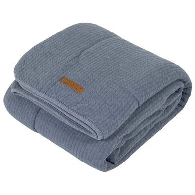 Little Dutch Kuscheldecke Pure Blue uni blau 70x100cm